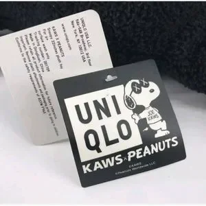 Uniqlo | Toys | Kawsx Uniqlopeanuts Snoopy Plush Black Size